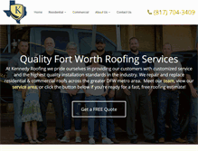 Tablet Screenshot of kennedyroofs.com